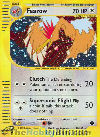 0011 Fearow Holo Rare Expedition