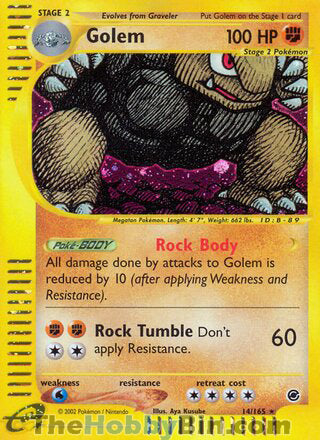 0014 Golem Holo Rare Expedition