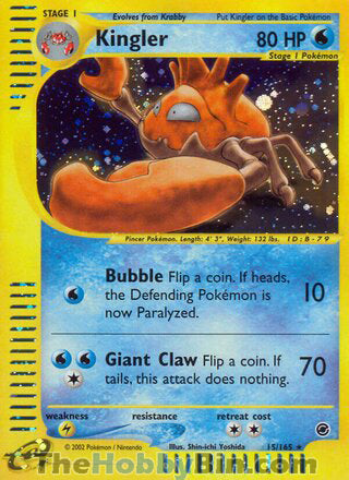 0015 Kingler Holo Rare Expedition