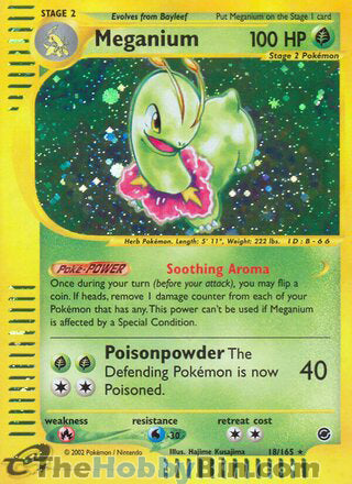 0018 Meganium Holo Rare Expedition