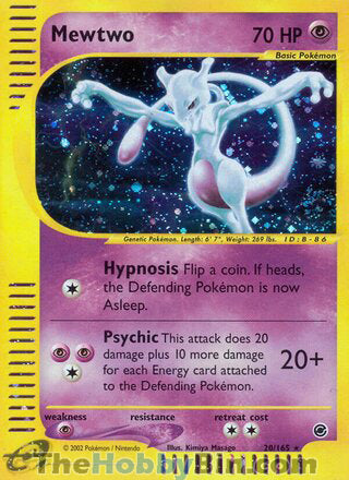 0020 Mewtwo Holo Rare Expedition
