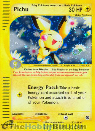 Pichu Expedition Holo Rare #22/165