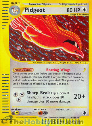 0023 Pidgeot Holo Rare Expedition