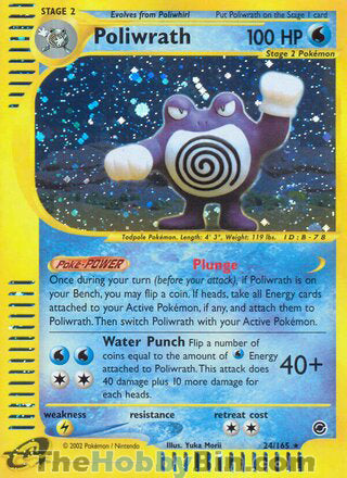 0024 Poliwrath Holo Rare Expedition