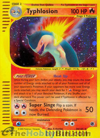 0028 Typhlosion Holo Rare Expedition