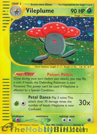 Vileplume Expedition Holo Rare #31/165