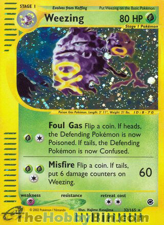 0032 Weezing Holo Rare Expedition