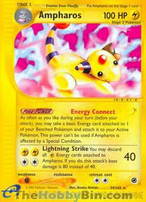 0034 Ampharos Rare Expedition