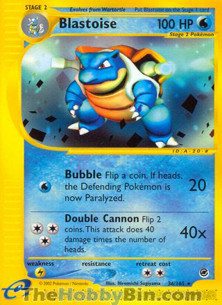 Blastoise Expedition Rare #36/165