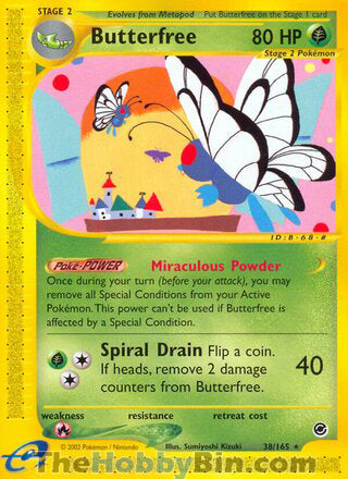 Butterfree #38/165 Rare - Expedition Pokemon card
