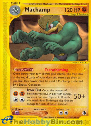 Machamp #51/165 Rare - Expedition Pokemon card