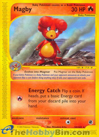Magby #52/165 Rare - Expedition Pokemon card