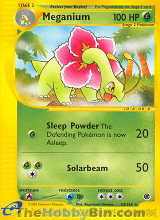 Meganium #53/165 Rare - Expedition Pokemon card