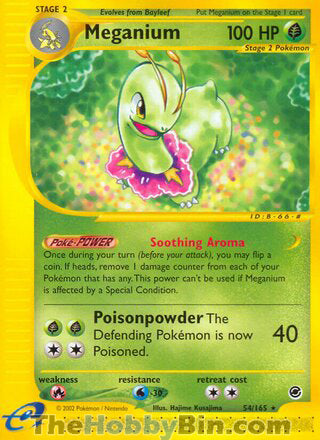 Meganium #54/165 Rare - Expedition Pokemon card