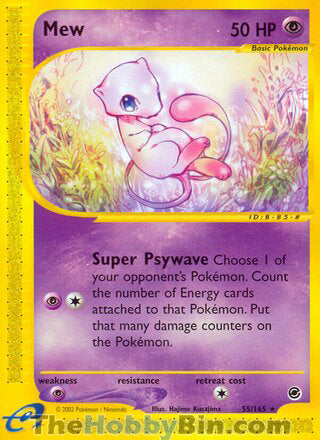 Mew #55/165 Rare - Expedition Pokemon card