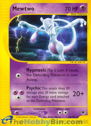 Mewtwo #56/165 Rare - Expedition Pokemon card