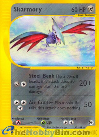 Skarmory #63/165 Rare - Expedition Pokemon card