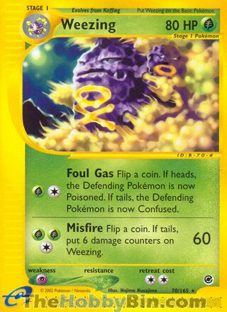 Weezing #70/165 Rare - Expedition Pokemon card