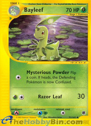 Bayleef #71/165 Uncommon - Expedition Pokemon card