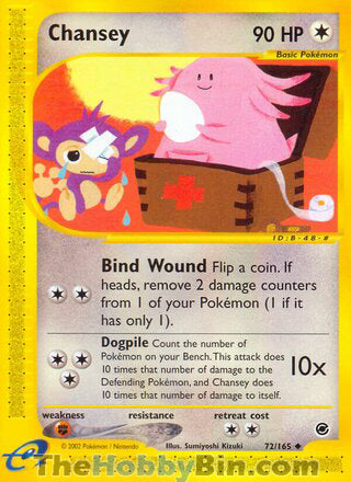 Chansey #72/165 Uncommon - Expedition Pokemon card