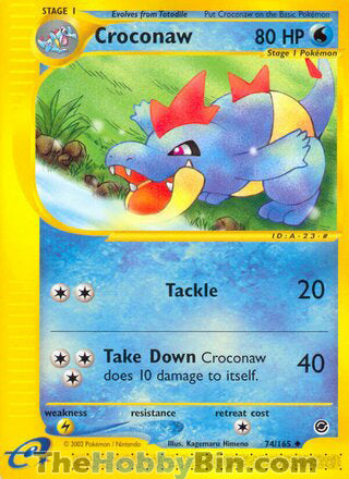 Croconaw #74/165 Uncommon - Expedition Pokemon card