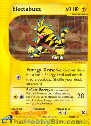Electabuzz #76/165 Uncommon - Expedition Pokemon card