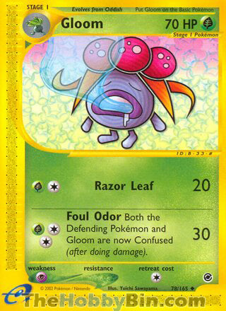 Gloom #78/165 Uncommon - Expedition Pokemon card