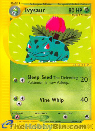 Ivysaur #82/165 Uncommon - Expedition Pokemon card