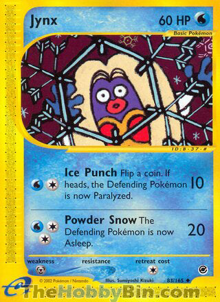Jynx #83/165 Uncommon - Expedition Pokemon card