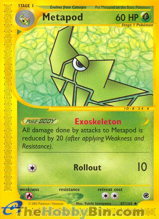 Metapod #87/165 Uncommon - Expedition Pokemon card