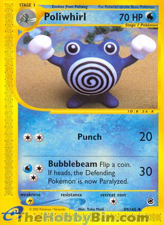 Poliwhirl #89/165 Uncommon - Expedition Pokemon card