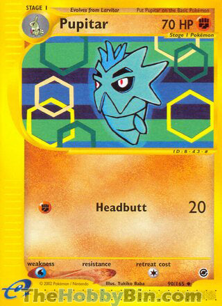 Pupitar #90/165 Uncommon - Expedition Pokemon card