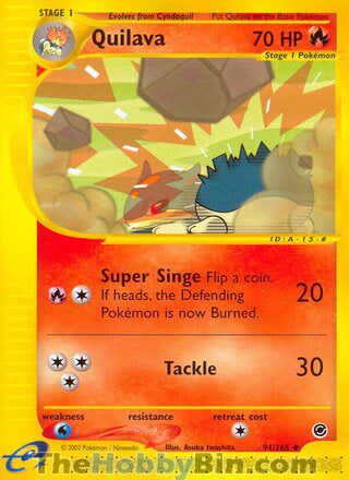 Quilava #91/165 Uncommon - Expedition Pokemon card