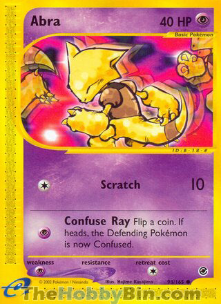 Abra #93/165 Common - Expedition Pokemon card