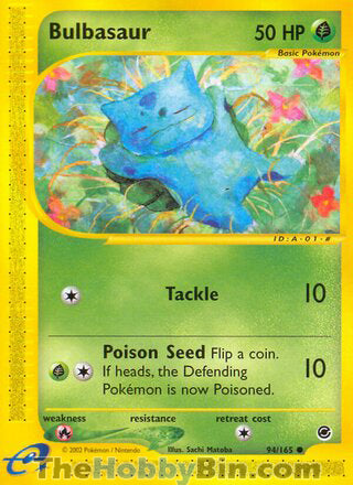 Bulbasaur #94/165 Common - Expedition Pokemon card
