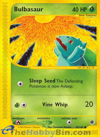 Bulbasaur #95/165 Common - Expedition Pokemon card