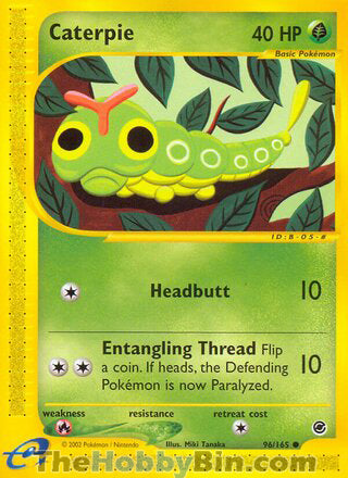 Caterpie #96/165 Common - Expedition Pokemon card