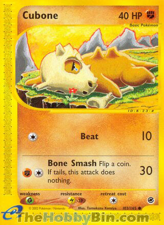Cubone #103/165 Common - Expedition Pokemon card