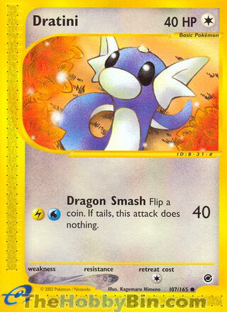 Dratini #107/165 Common - Expedition Pokemon card