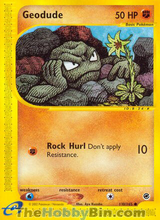 Geodude #110/165 Common - Expedition Pokemon card