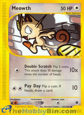 Meowth #121/165 Common - Expedition Pokemon card