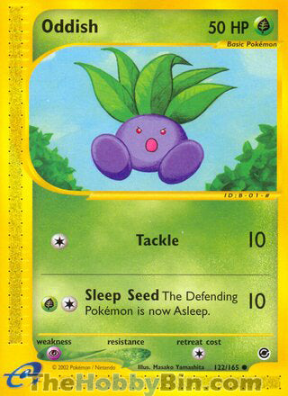 Oddish #122/165 Common - Expedition Pokemon card