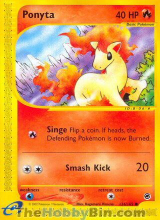 Ponyta #126/165 Common - Expedition Pokemon card