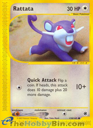 Rattata #128/165 Common - Expedition Pokemon card