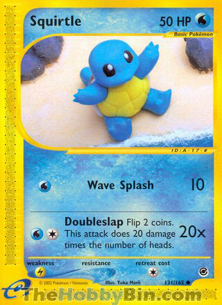 Squirtle #131/165 Common - Expedition Pokemon card