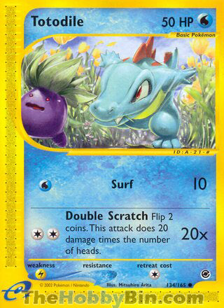 Totodile #134/165 Common - Expedition Pokemon card