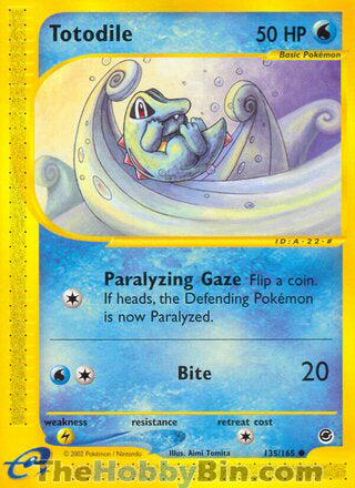 Totodile #135/165 Common - Expedition Pokemon card
