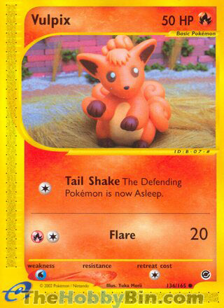 Vulpix #136/165 Common - Expedition Pokemon card