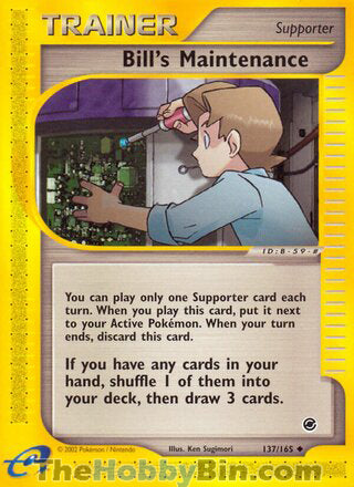 Bill's Maintenance #137/165 Uncommon - Expedition Pokemon card