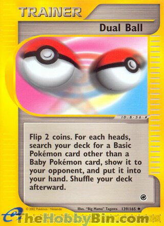 Dual Ball #139/165 Uncommon - Expedition Pokemon card